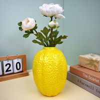 Ornements de vase à fleurs en céramique de citron de style nordique pour la décoration intérieure