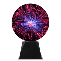 Lampe boule magique plasma avec prise EU/US, alimentée par USB, sensible au toucher, globe lumineux pour décoration de fête, jouet éducatif, cadeau