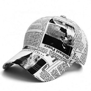 Hats Men and <b>Women</b> Spring Summer Fashion Retro Newspaper Baseball <b>Cap</b> Korean Outdoor Sports Sun Protection <b>Cap</b> - Product Image 5