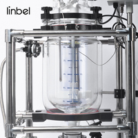 Réacteur en verre borosilicate 3.3 à double enveloppe de 5L, 10L, 20L, 30L, 50L, 100L, 200L