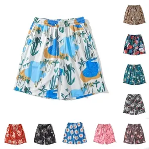 Men's Summer Printed Beach Short Casual Loose Fashion Shorts Loose Tether Pocket Compression Liner Swim Trunks