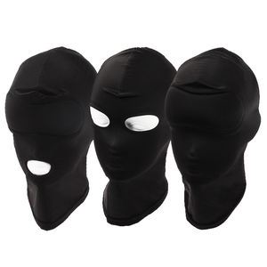 SM fétiche élastique respirant <span class=keywords><strong>Latex</strong></span> Cosplay masque capuche bouche ouverte oeil esclave couvre-chef pour la fête d'halloween - Product Image 2