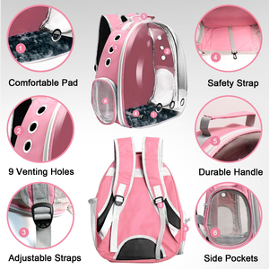 Wholesale Airline Approved Transparent <b>Cat</b> Dog Travel <b>Backpack</b> Carrier Zipper for Small Animals for Carrying Hiking Air - Product Image 3