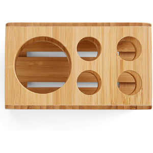 Wooden Bamboo Toothbrush and <b>Toothpaste</b> <b>Holder</b> Stand Organization for Bathrooms Vanity Storage - Product Image 6