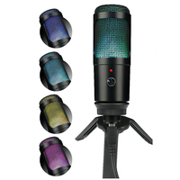 Demao Mini OEM Pabrik Studio Kondensor Rekaman RGB Mic dengan Shock Mount Profesional USB Mikrofon
