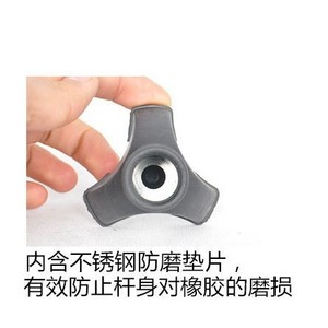 Patins triangulaires en caoutchouc antidérapants de 5 cm pour cannes de randonnée, bâtons de marche, usage extérieur pour personnes âgées - Product Image 4