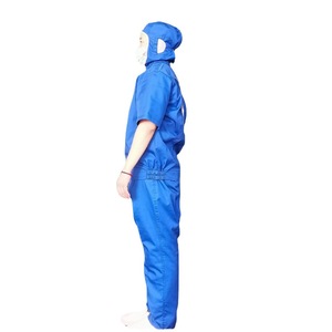Ropa de trabajo de manga corta para fábricas de alimentos, trajes de protección con capucha para talleres de acuicultura, trajes antipolvo para - Product Image 5