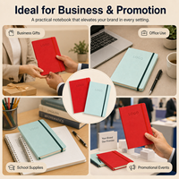 Carnet A5 à couverture rigide, logo gaufré, en cuir PU, reliure cousue, fermeture élastique, cadeau d'affaires, bureau, école, personnalisable en gros