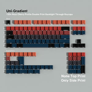 HZGAMER Original Ensemble complet de touches de <span class=keywords><strong>clavier</strong></span> mécanique PBT translucide double face Coréen Allemand Européen Petit - Product Image 6