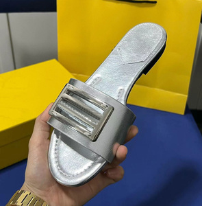 Wholesale Summer Luxury <strong>F</strong> Slide <strong>Women's</strong> Slippers <strong>Shoes</strong> Custom Designer Branded Flat Fashion Ladies Sandals and Slippers 2026 - Product Image 2