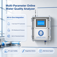 Analyseur de qualité de l'eau multi-paramètres en ligne, capteur RS485 Modbus, pH, EC, turbidité, chlore résiduel, moniteur pour l'eau potable