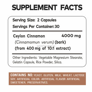 Extractos de canela de Ceilán OEM para adultos, mejoran la circulación sanguínea, la salud digestiva, el metabolismo, son antioxidantes, aptos para mujeres embarazadas. - Product Image 4