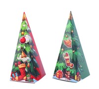 2026 Neue Luxuriöse Weihnachts-Dreieckige Süßigkeitenbox Pyramidenförmige Kraftpapier-Geschenkverpackung für Hochzeit Feiertagsparty Gastgeschenk