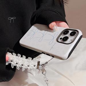 เหมาะสำหรับเคสโทรศัพท์ iPhone 15 Apple, เคสแข็งกันกระแทกรูปโบว์สีน้ำเงินบัลเล่ต์ฟิลินน์ - Product Image 5