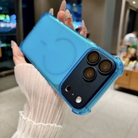 Coque de téléphone magnétique en silicone à grande fenêtre, très vendue, pour iPhone 17 Pro Max, 17 Pro, 17, 18 Pro Max, 18 Pro, 16