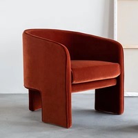 Fauteuil moderne à succès, luxe léger, canapé design pour salon, bureau à domicile, tissu, meubles de maison, vente en gros