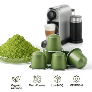 Capsules de matcha sans caféine compatibles avec les machines à café, mélange de boissons saines pour rituels matinaux, OEM ODM, vente en gros - Product Image 1