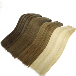 <span class=keywords><strong>Precio</strong></span> al por mayor 13a Cabello ruso de un solo donante, doblemente estirado, cutícula alineada, trama invisible tipo piel Genius Weft XO Hole Weft - Product Image 2