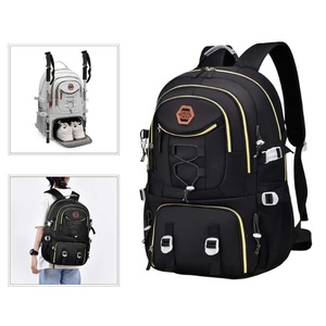 Unisex Nylon Hiking Backpack 20-37L Shoes Compartment Breathable Air Cushion Belt Zipper Travel Bag - Product Image 1
