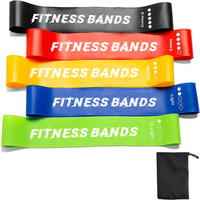 Juego de entrenamiento de fitness para gimnasio en casa, mini bandas de resistencia de látex natural para ejercicio, yoga, pilates, fisioterapia