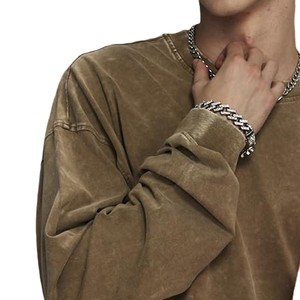 <b>Men</b> Casual <b>Sweatshirts</b> Oversize Fit Cotton Blend Fabric Long Sleeve Crew Neck Premium Quality <b>Men</b> Heavy Weight <b>Sweatshirts</b> - Product Image 4