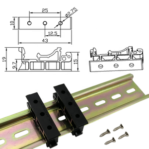 Pieds miniatures en plastique, 1 paire, adaptateurs de <span class=keywords><strong>support</strong></span> de montage sur <span class=keywords><strong>rail</strong></span> <span class=keywords><strong>DIN</strong></span> 35mm, <span class=keywords><strong>support</strong></span> de circuit imprimé 100mm, <span class=keywords><strong>support</strong></span> scellé pour circuit imprimé - Product Image 2