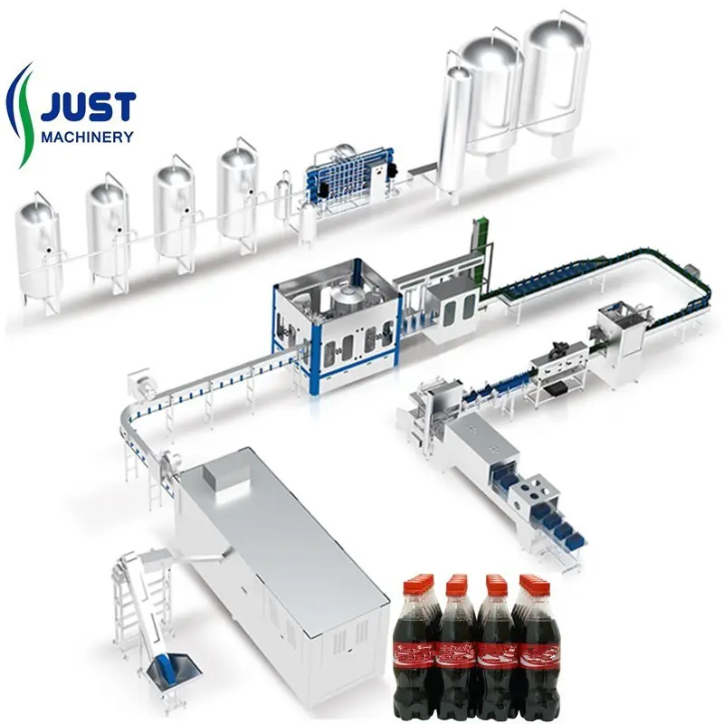 Automatic bottle carbonated drinks making bottling production line cola filler machine
