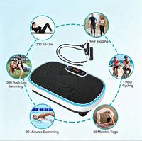 Machine de fitness professionnelle Crazy Fitness, plaque vibrante ultra-mince en ABS, ceinture lumineuse LED, entraînement complet du corps à domicile, perte de poids