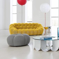 Paquete de compresión de esquina sofá conjunto cómodo curvado burbuja sofá modular