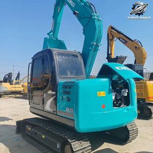 Excavadora de cadenas Kobelco 75 usada, de segunda mano, marca original japonesa, 7.5 toneladas, mini excavadora pequeña tipo Cat. - Product Image 5