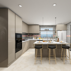 Meubles de maison modernes de luxe personnalisés pour la cuisine Modulaire bon marché avec îlot Armoire de cuisine complète - Product Image 6