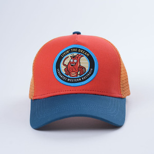 Sombrero de camionero de algodón de alta calidad al por mayor con logotipo bordado personalizado gorra de camionero de malla colorida personalizada sombrero de 5 paneles - Product Image 6