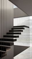 CBMMart Noir Double Monorail poteaux noirs rampe en bois Escalier