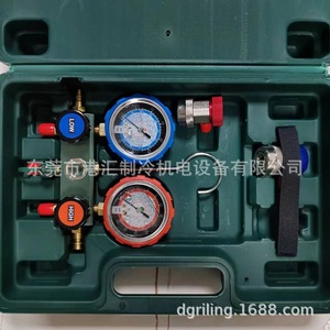 เกจวัดคู่ Hongsen รุ่น HS-260A-0A สำหรับเติมน้ำยาทำความเย็นเครื่องปรับอากาศ R134a ชุดทำความเย็น - Product Image 2