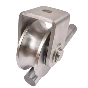 Großhandel Edelstahl u Schiene Führung Lenkräder fest starre Schrank Schiebetür Rollen rolle Vnut Rad schwere - Product Image 5