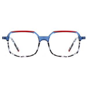 Chất Lượng Cao Kính Quang Học Với Thời Trang Vòng Và Khung Vuông Acetate Nhiều Lớp Thiết Kế Hợp Kim Đền Rắn Mô Hình - Product Image 1