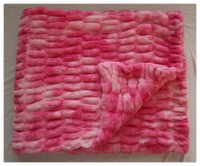 Couverture décorative en fausse fourrure de lapin double couche, confortable et luxueuse, en polyester tricoté, la couverture n°1 au monde