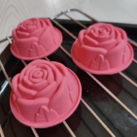 Plateaux à muffins en silicone, forme de Rose, de fond, tasses, outils et accessoires, maisons