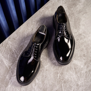 Scarpe Eleganti da Uomo, Calzature Moda <span class=keywords><strong>Baita</strong></span> Lucide, Scarpe in Pelle di Vacchetta Traspirante di Grande Taglia per Uomo - Product Image 2