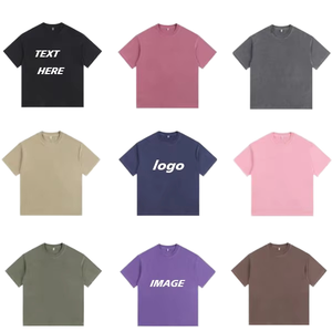 T-shirt da uomo all'ingrosso 100% cotone, pesante, di alta qualità, vintage, personalizzabile DTG, tinta unita, unisex, 230 g/m² - Product Image 1