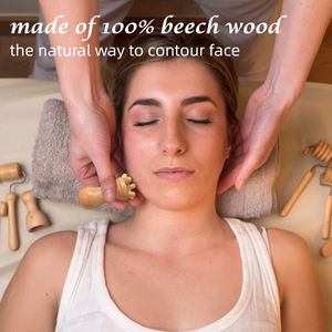 Mini masajeador facial de madera de haya, otros productos de masajeador, herramienta para esculpir madera, herramienta para esculpir terapia - Product Image 3