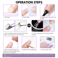 FZN HEMA TPO GRATUIT Solide Gel Colle à Ongles pour Appuyez sur les Ongles 15g Doux Gel Ongles Conseils Forte Adhésif Patch Colle Gel UV Lumière Durci