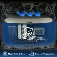 Cache-bagages rétractable pour coffre arrière, écran de confidentialité et étagère à colis pour Ford Escape SUV 2013-2018, accessoires intérieurs automobiles