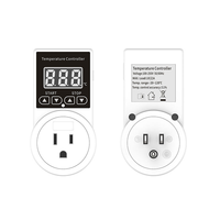 Contrôleur de température de prise STC-915 - 100-240V AC, -20~120 ° C, ±1 ° Précision de calcul élevée, avec têtes magnétiques/étanches/à air compris