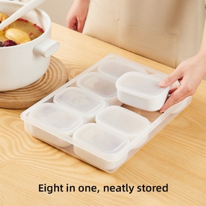 New White Plastic Bento Food Storage Boxes <b>Refrigerator</b> and Freezer Suitable Kitchen Suitable Soup <b>Container</b> with Lids - Product Image 3