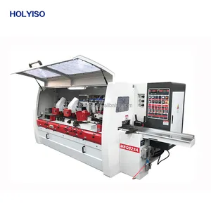 HOLYISO heavy duty wood working machinery 4 side planer moulder wood door frame 6 spindle four sided planer for sale