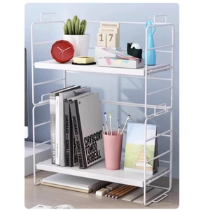 Estantería Clásica de Escritorio, Librería Simple para Mesa de Comedor, Organizador de 1 Nivel, Almacenamiento para Oficina Pequeña, Material de Hierro, Impermeable - Product Image 3