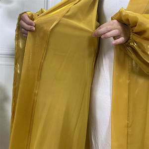 Materiale glitterato manica a pipistrello arabo bambina quattro stagioni indossare abaya per donne musulmane - Product Image 4