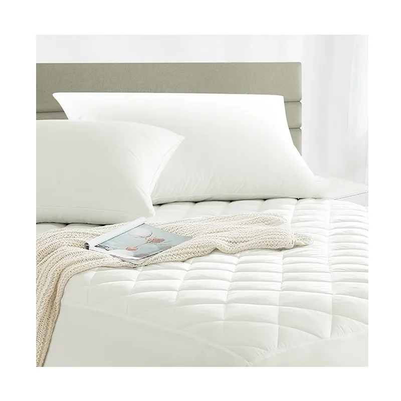 Matelas matelassé en coton épais et doux personnalisé, couvre-lit rembourré, protecteur ajusté avec côté tricoté 160x200