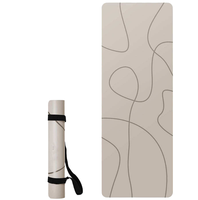 Tapis de yoga portable, pliable et durable en caoutchouc naturel, 5 mm, extra large 68 cm, multi-usages, esthétique, professionnel, antidérapant